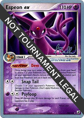 Espeon ex - 2006 (Jimmy Ballard) - 102/115 (WCD) Ultra Rare - Light Play