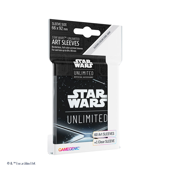 GameGenic: Star Wars: Unlimited Art Sleeves - Black (Grey 60ct +1)