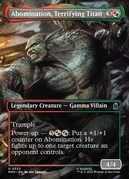 Abomination, Terrifying Titan [ #0333 Borderless Scene ] (MSH-U)