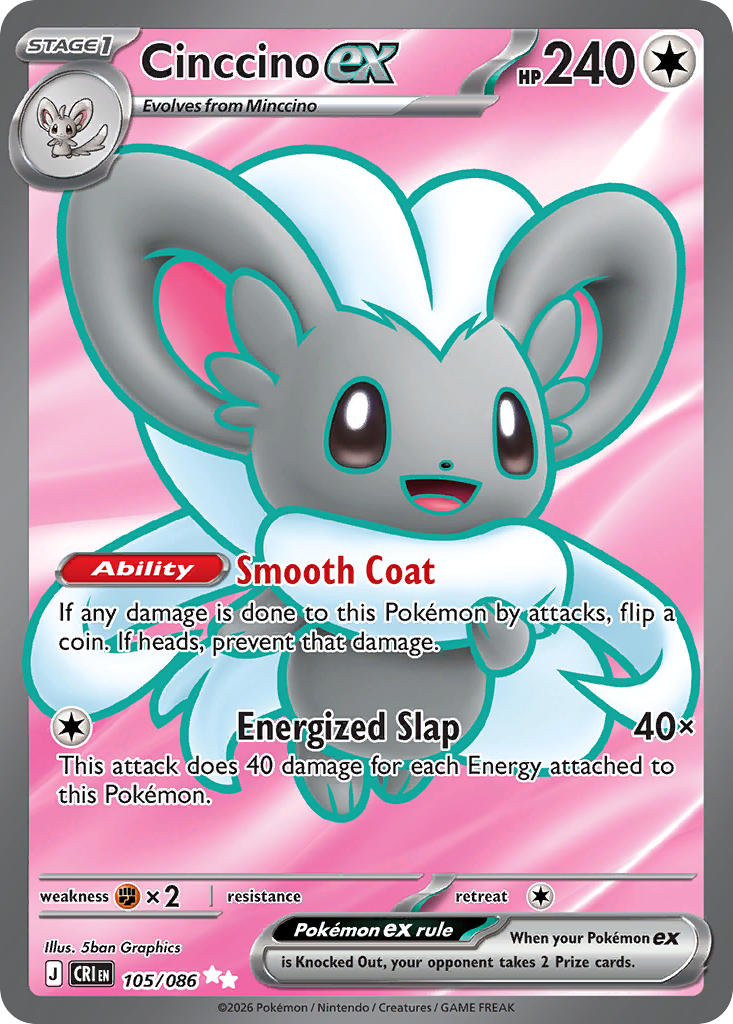 Cinccino ex - 105/086 (CRI) Ultra Rare