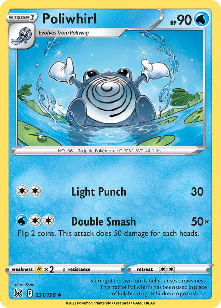 Poliwhirl - 031/196 (SWSH11) Uncommon - Near Mint