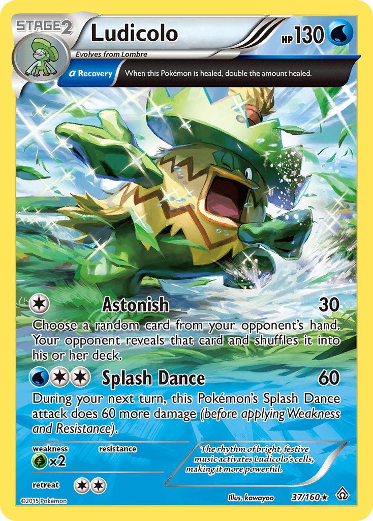 Ludicolo (Alpha) - 037/160 (PRC) Rare - Near Mint