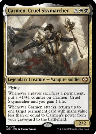 Carmen, Cruel Skymarcher [#0005 Commanders] (LCC-M-FOIL)