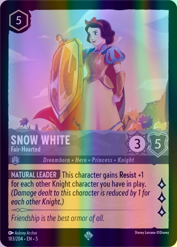 Snow White - Fair-Hearted (Shimmering Skies 183/204) Super Rare - Near Mint Cold Foil