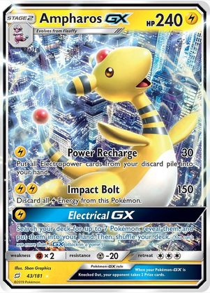 Ampharos GX - 43/181 (TEU) Ultra Rare Near Mint Holofoil
