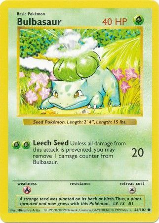 Bulbasaur - 044/102 (BSS) Common - Near Mint Unlimited