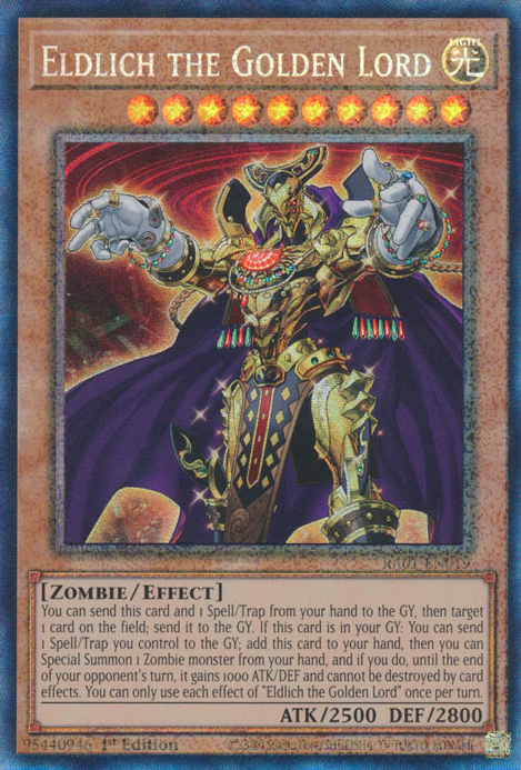 Eldlich the Golden Lord (Alternate Art) (RA01-EN019) Prismatic Collector’s Rare - Near Mint 1st Edition