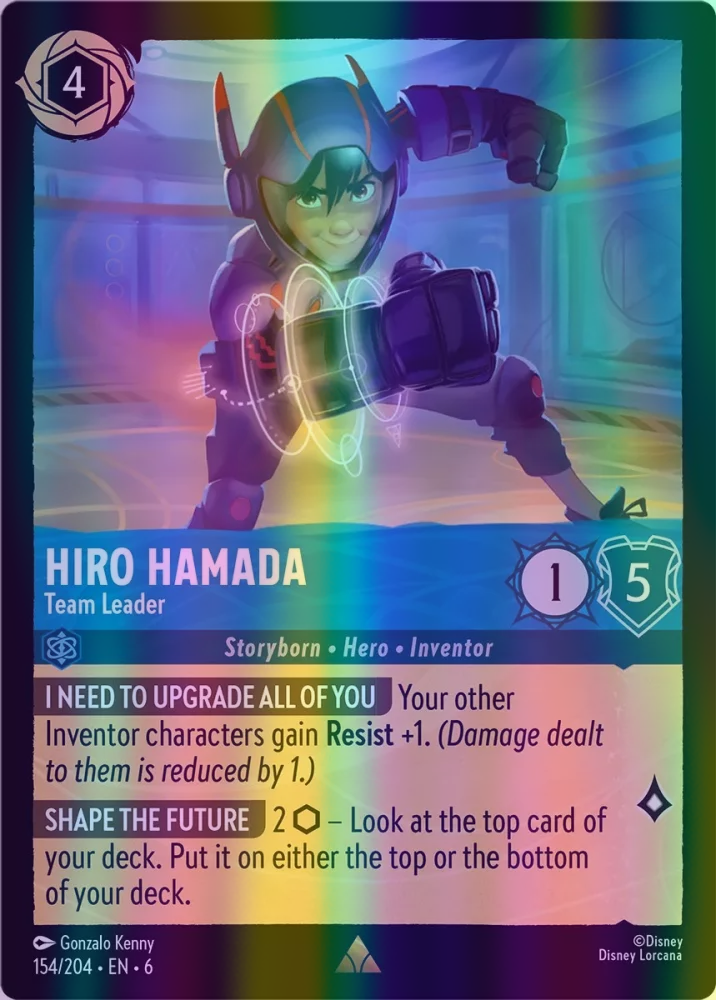 Hiro Hamada - Team Leader (Azurite Sea 154/204) Rare - Near Mint Cold Foil