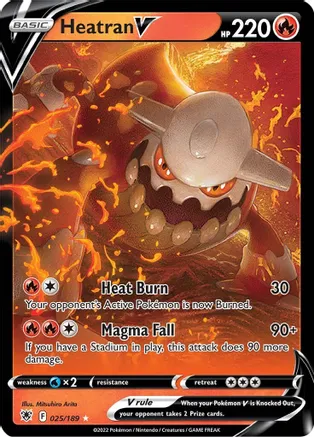 Heatran V - 025/189 (SWSH10) Ultra Rare - Near Mint Holofoil