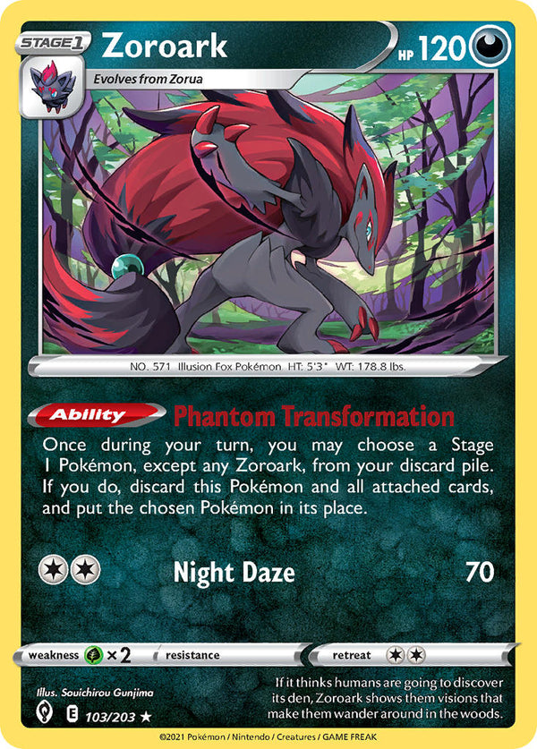 Zoroark - 103/203 (SWSH07) Holo Rare - Near Mint Holofoil