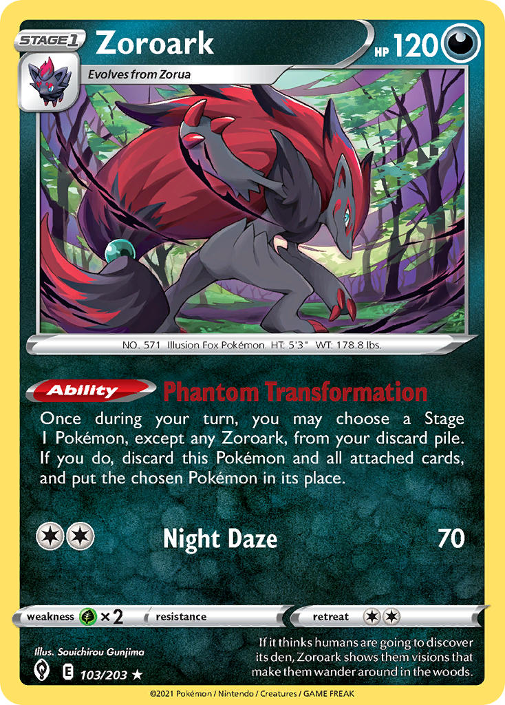 Zoroark - 103/203 (SWSH07) Holo Rare - Near Mint Holofoil