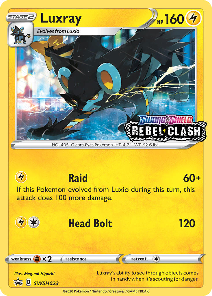 Luxray (Prerelease) [Staff] - SWSH023 (SWSH:PR) Promo - Near Mint Holofoil