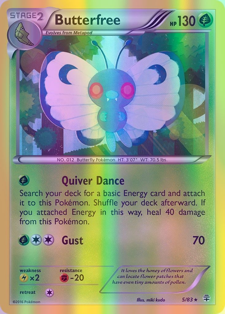 Butterfree - 005/083 (GEN) Holo Rare - Near Mint Reverse Holofoil