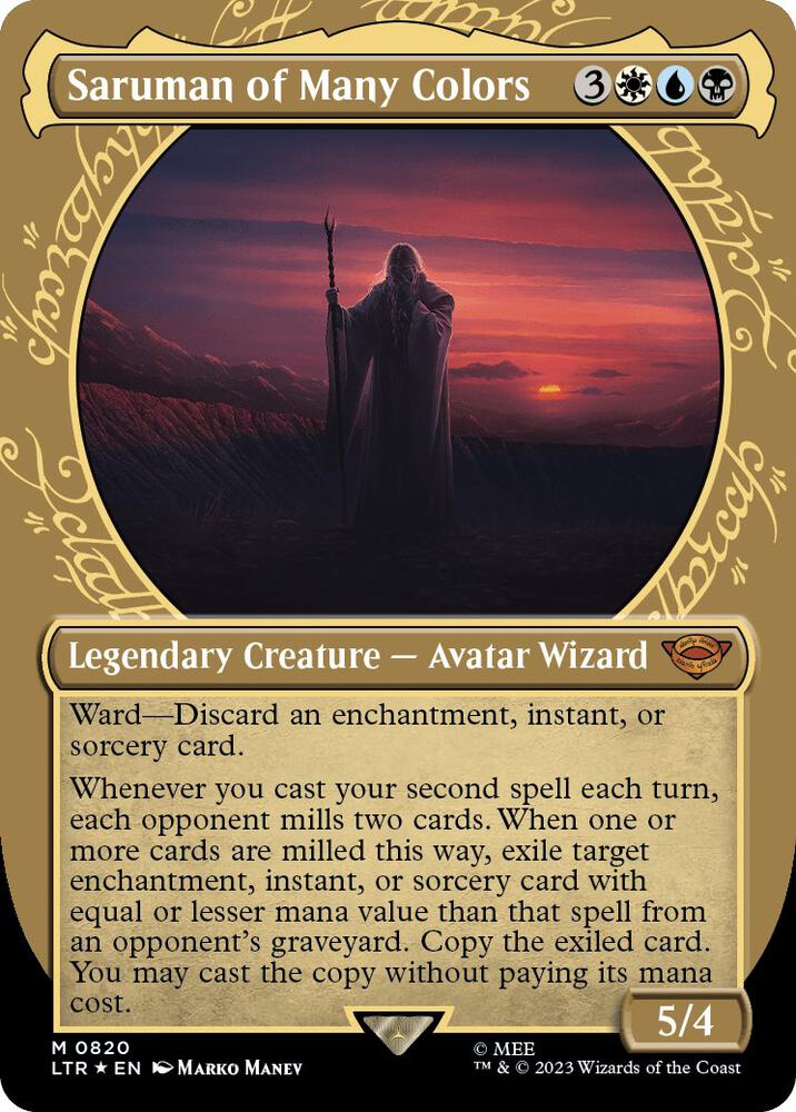 Saruman of Many Colors [#0820 Showcase Surge Foil] (LTR-M)