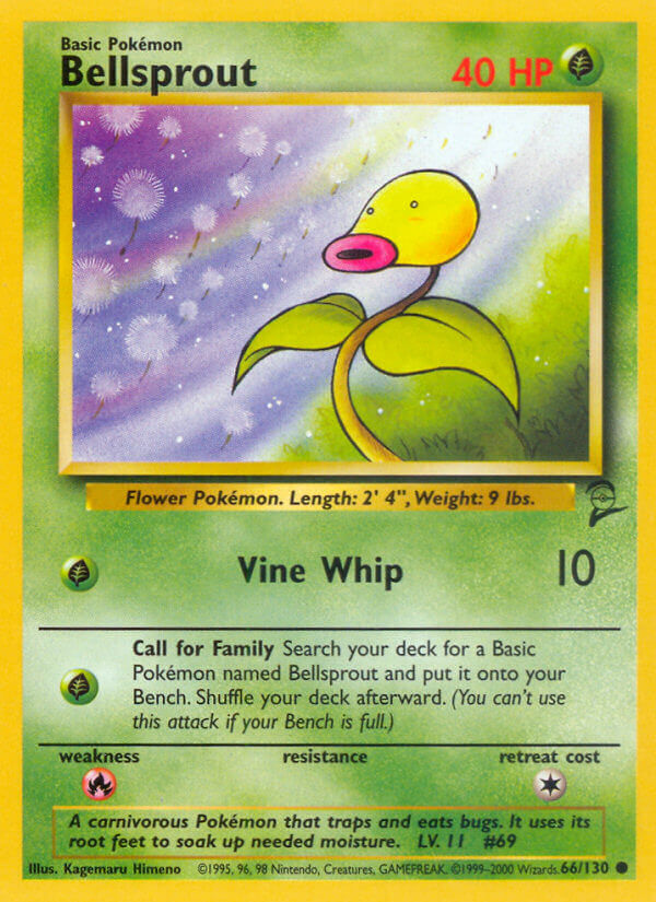 Bellsprout - 066/130 (BS2) Common - Near Mint