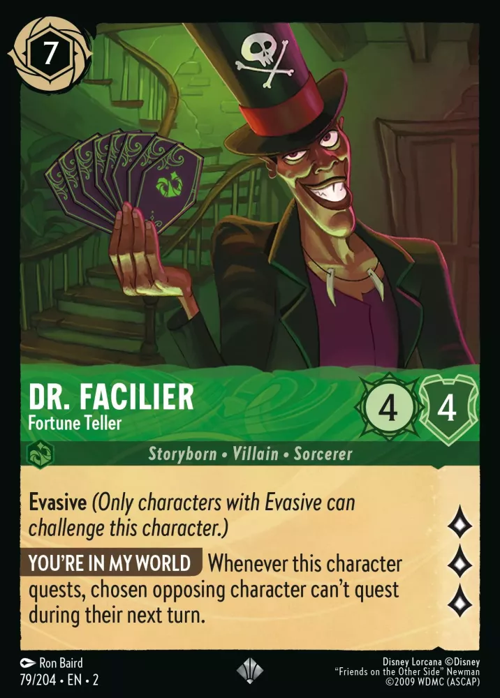 Dr. Facilier - Fortune Teller (Rise of the Floodborn 79/204) Super Rare - Near Mint