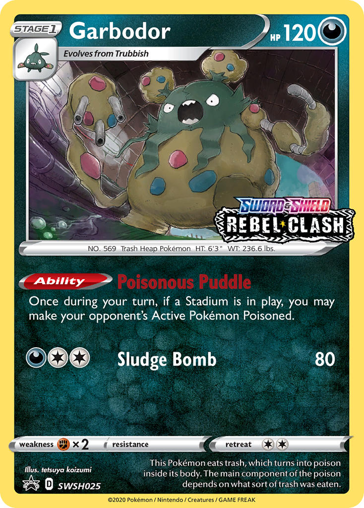 Garbodor (Prerelease) [Staff] - SWSH025 (SWSH:PR) Promo - Near Mint Holofoil