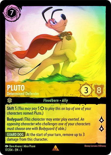 Pluto - Determined Defender (Into the Inklands 017/204) Rare - Near Mint Cold Foil