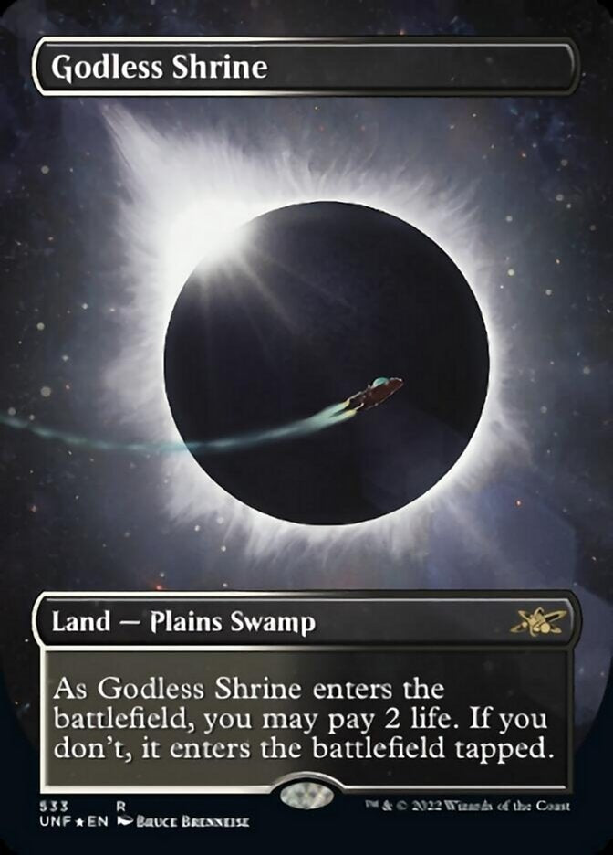 Godless Shrine [#533 Galaxy Foil / Alternate Art Borderless] (UNF-R)
