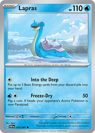 Lapras - 016/091 (PAF) Common - Near Mint