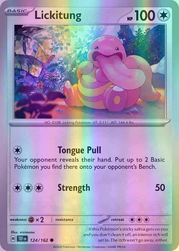 Lickitung - 124/162 (TEF) Common - Near Mint Reverse Holofoil