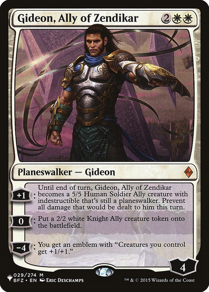 Gideon, Ally of Zendikar (BFZ-M-LIST)