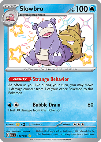 Slowbro - 117/091 (PAF) Secret Rare - Near Mint Holofoil