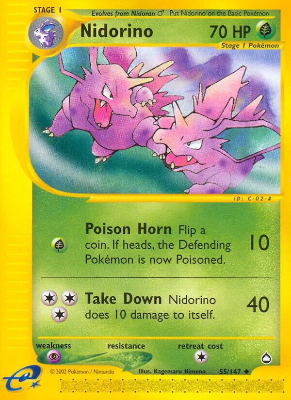 Nidorino - 055/147 (AQ) Uncommon Near Mint