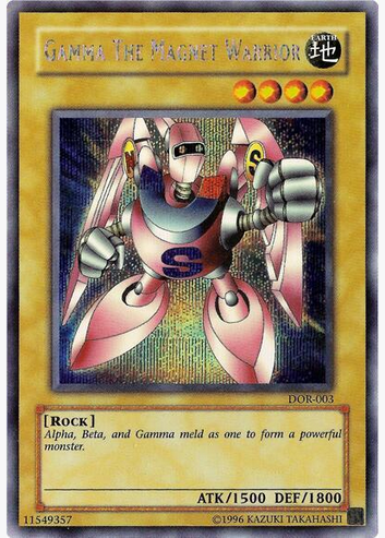 Gamma the Magnet Warrior (DOR-003) Secret Rare Unlimited Light Play