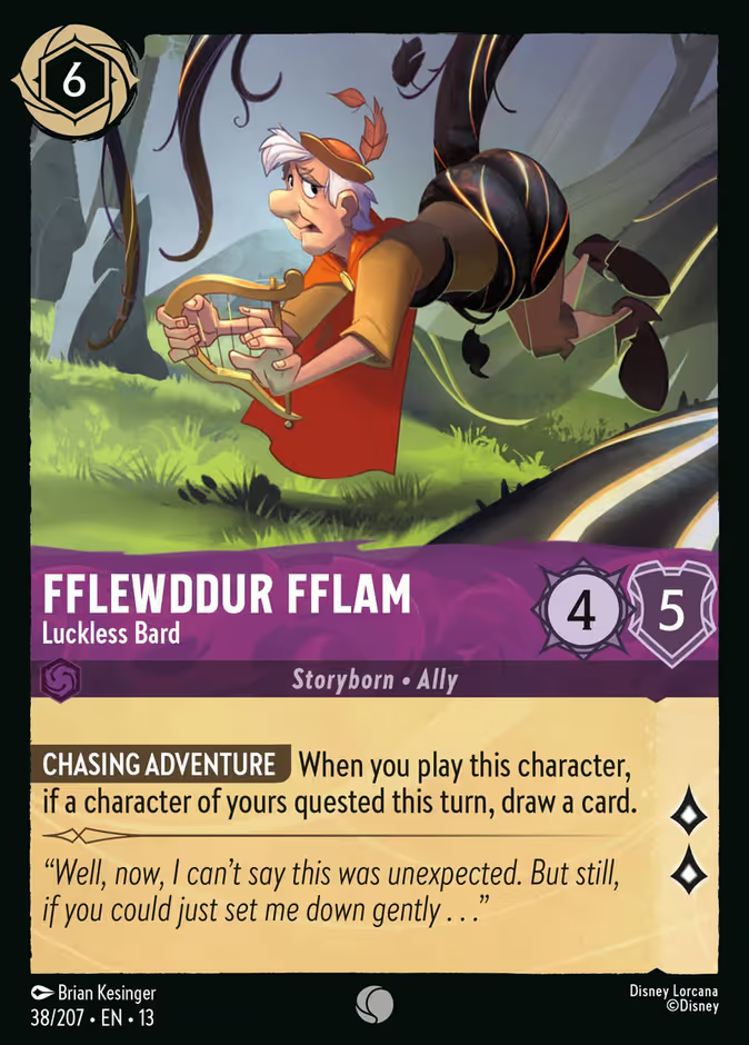Fflewddur Fflam - Luckless Bard (038/204 - Attack of the Vine!) Common