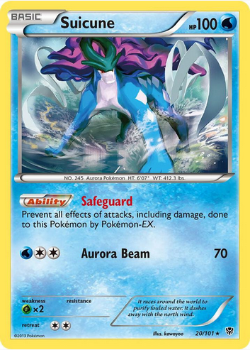 Suicune - 020/101 (PLB) Rare - Near Mint Reverse Holofoil