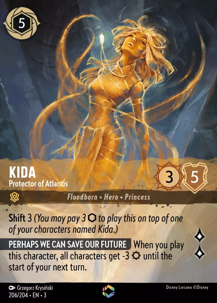 Kida - Protector of Atlantis (Alternate Art) (Into the Inklands 206/204) Enchanted - Near Mint Holofoil