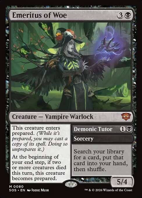 Emeritus of Woe // Demonic Tutor [ #0080 ] (SOS-M)