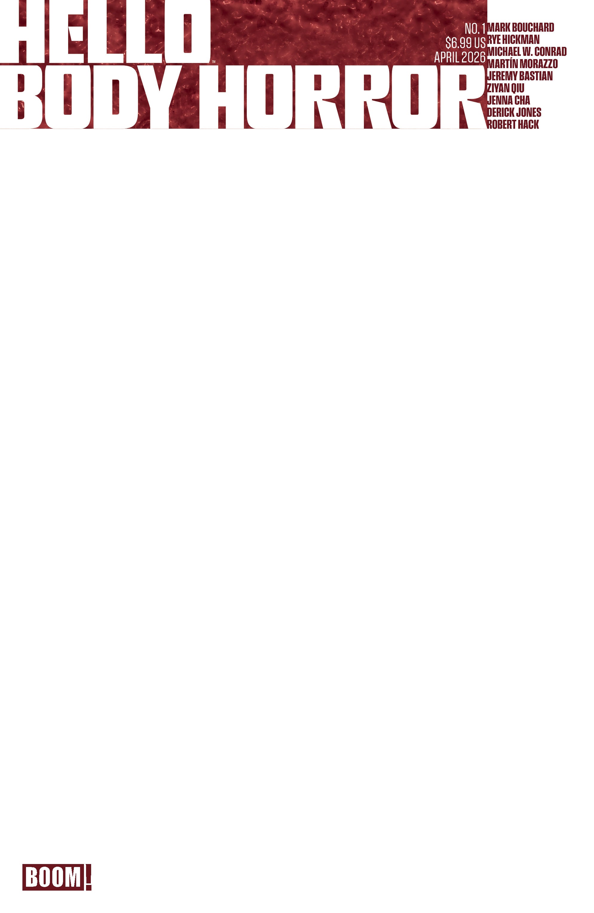 Hello Body Horror #1 D Blank Sketch Variant (Dressed, Sketch)