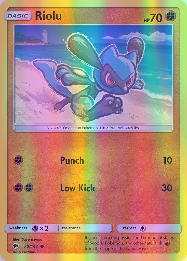 Riolu - 070/147 (SM:BUS) Common - Near Mint Reverse Holofoil