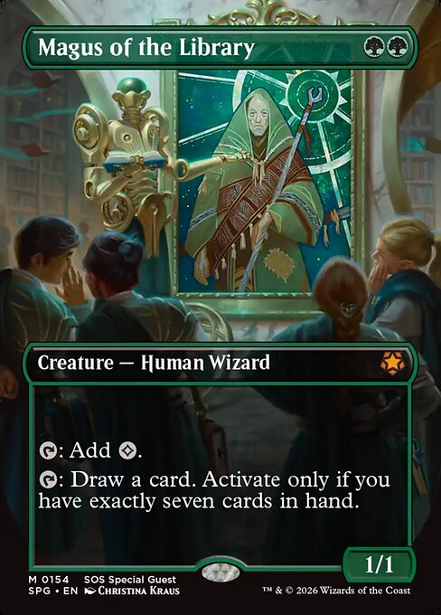 Magus of the Library [ #0154 Borderless ] (SPG-M)