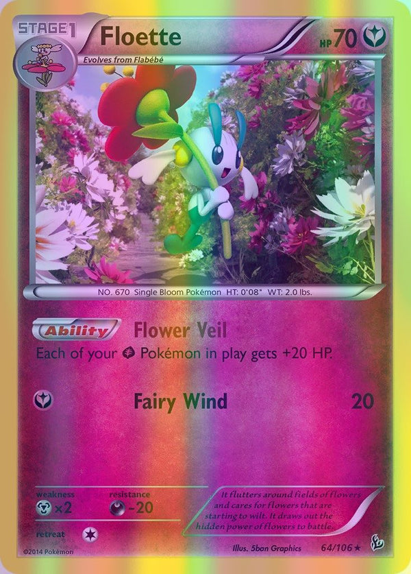 Floette - 064/106 (FLF) Rare - Near Mint Reverse Holofoil