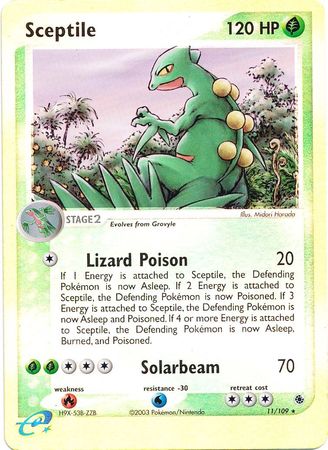 Sceptile 11/109 (RS) Holo Rare - Reverse Holofoil Moderate Play