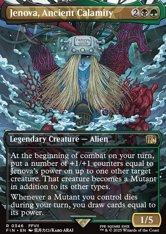 Jenova, Ancient Calamity [ #0346 Borderless Alternate Art ] (FIN-R)