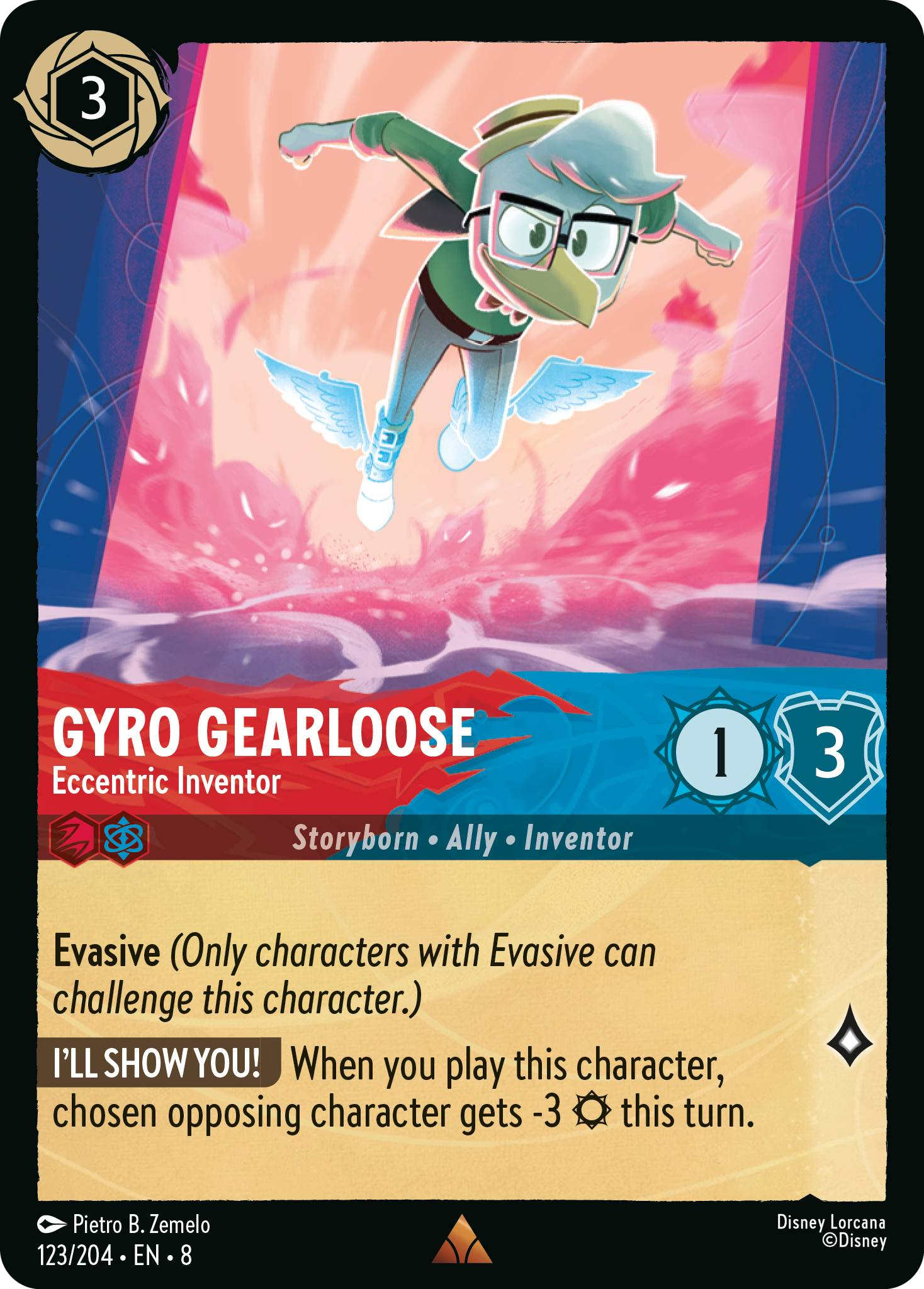 Gyro Gearloose - Eccentric Inventor (Reign of Jafar - 123/204 ) Rare