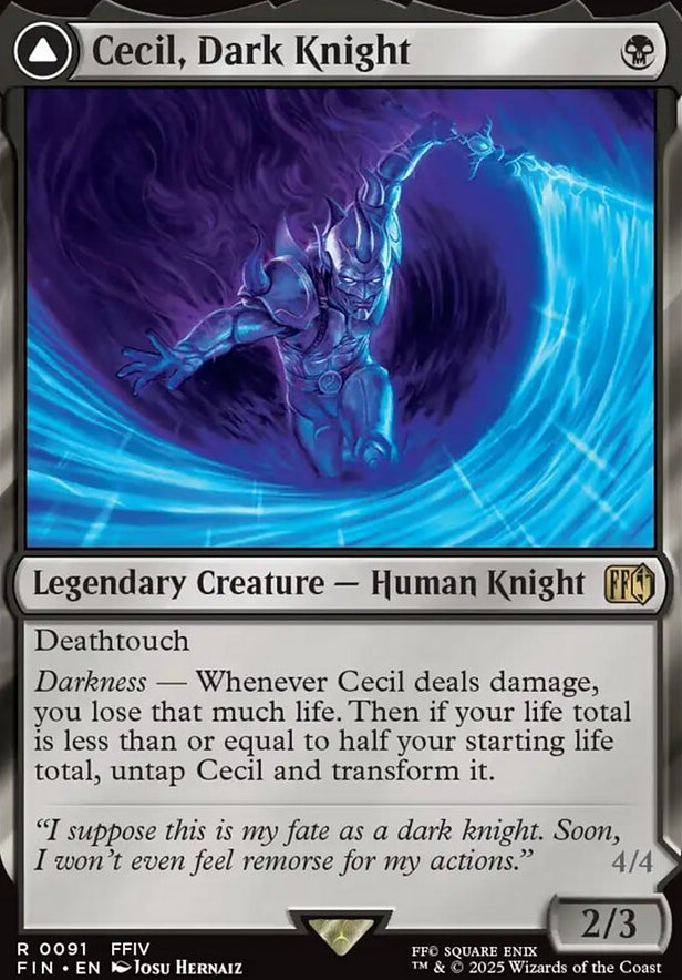 Cecil, Dark Knight // Cecil, Redeemed Paladin [ #0091 ] (FIN-R)