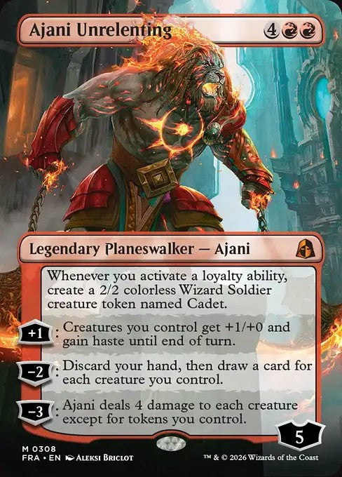Ajani Unrelenting [ #0308 Borderless Echoed Pairs ] (FRA-M)