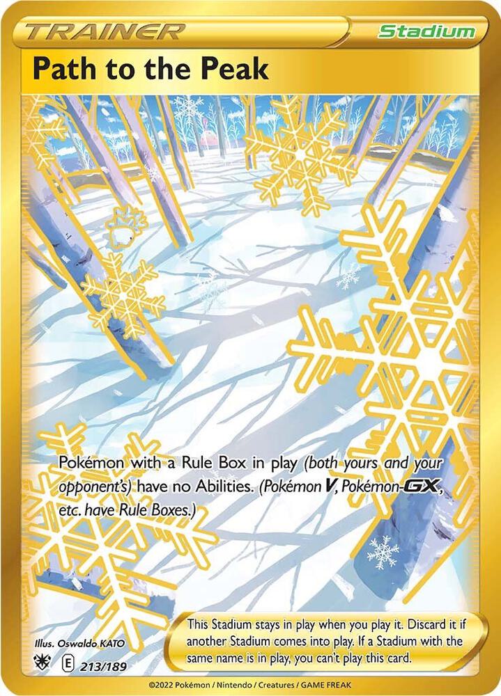 Path to the Peak - 213/189 (SWSH10) Secret Rare - Damaged Holofoil