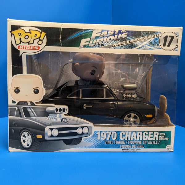 POP Figure Rides: Fast & Furious #0017 - Dom Toretto in 1970 Charger (Damaged Box)