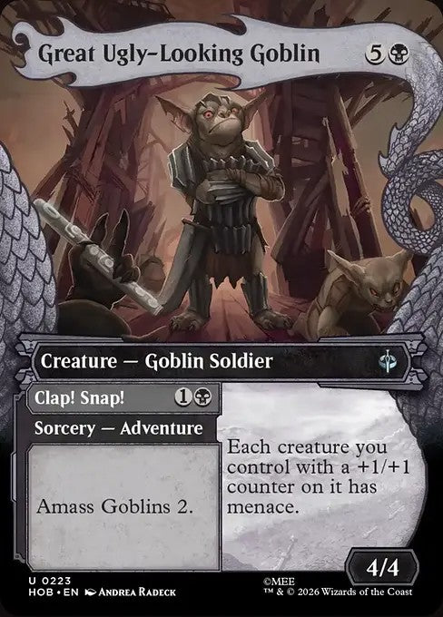 Great Ugly-Looking Goblin // Clap! Snap! [ #0223 Showcase Dragon Hoard Frame ] (HOB-U)