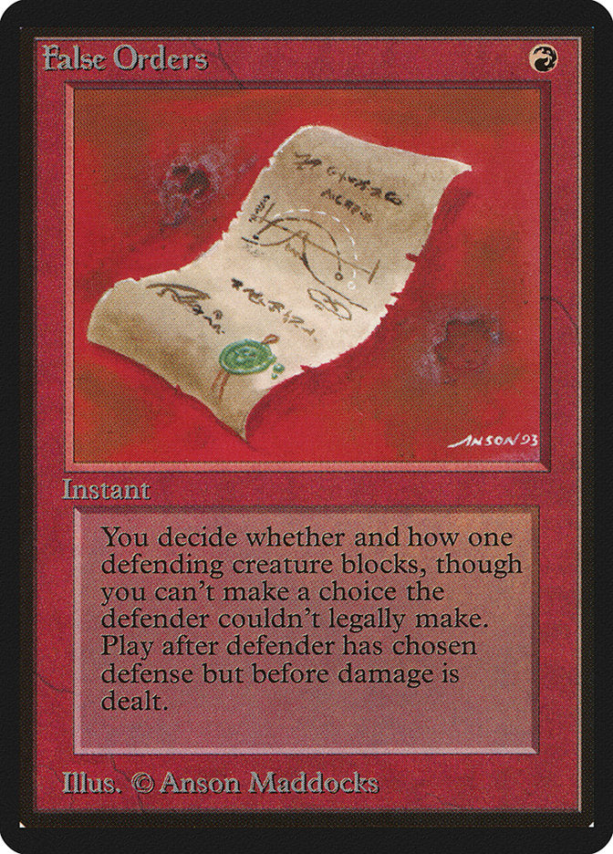 False Orders (LEB-C) Damaged