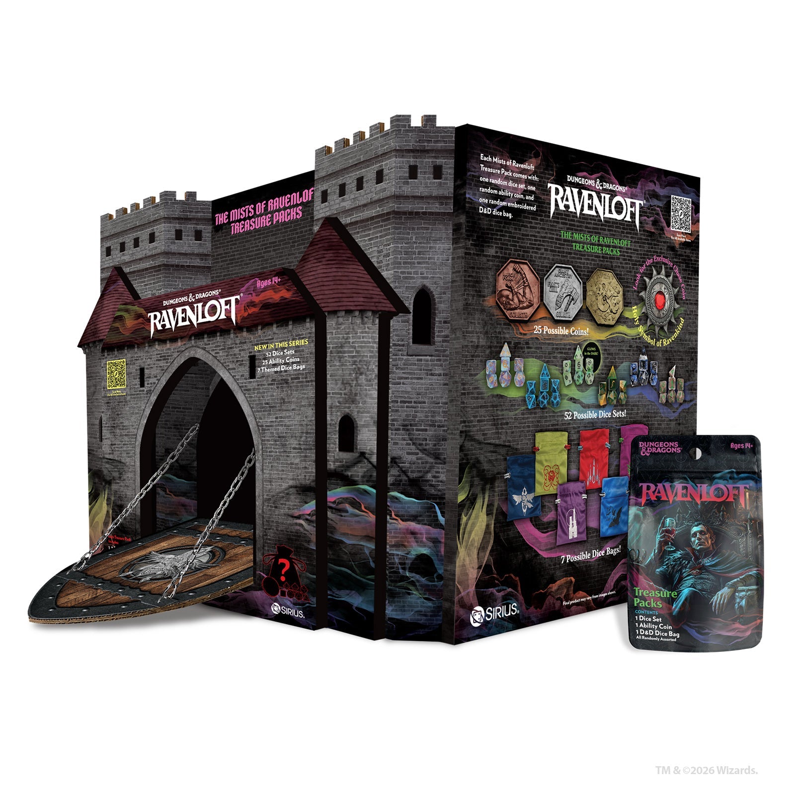 Sirius Dice: D&D Ravenloft - Mists of Ravenloft Treasure Packs - Display (25)
