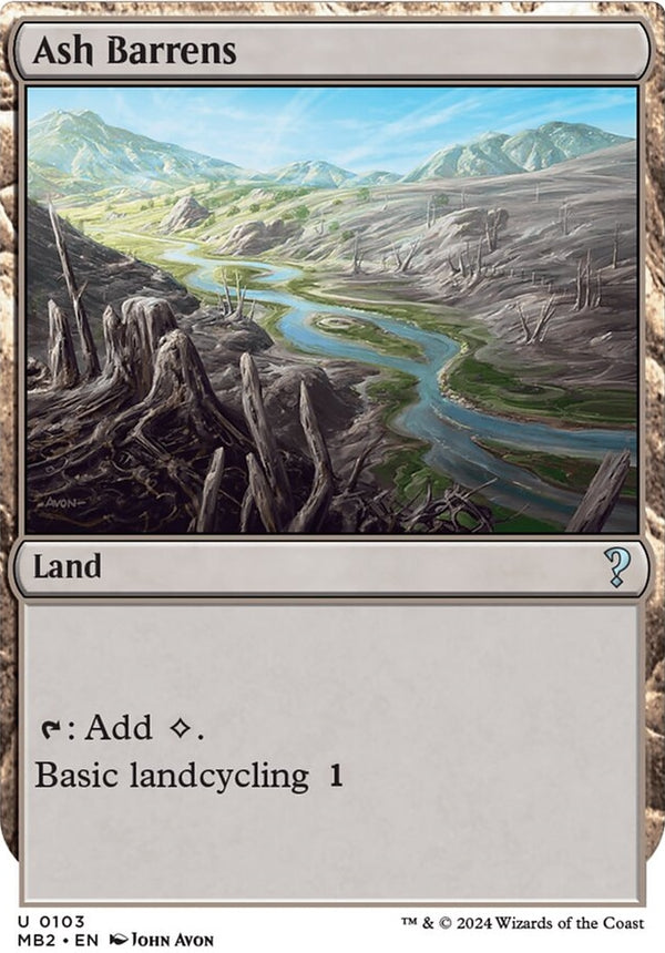 Ash Barrens [#0103 White-Border] (MB2-U)