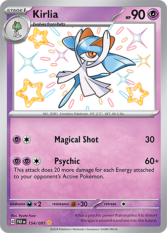 Kirlia - 154/091 (PAF) Secret Rare - Near Mint Holofoil