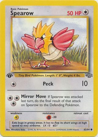 Spearow - 62/64 (JU) Common - Near Mint 1st Edition